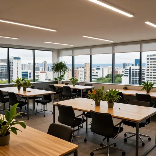 Espaço de coworking em Porto Alegre