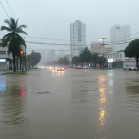VÍDEO: veja chegada de forte chuva em Porto Alegre; cidade registra alagamentos em menos de uma hora