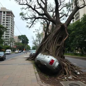 calçada colapsa em Porto Alegre
