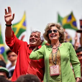 comício Lula e Juliana Brizola Porto Alegre
